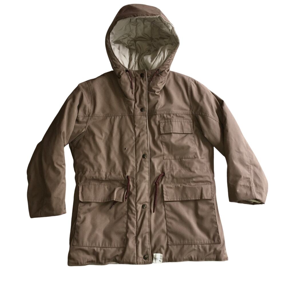 London Fog Outdoors Unlimited Vintage Barn Coat Women's 7/8 Brown Chore Utility